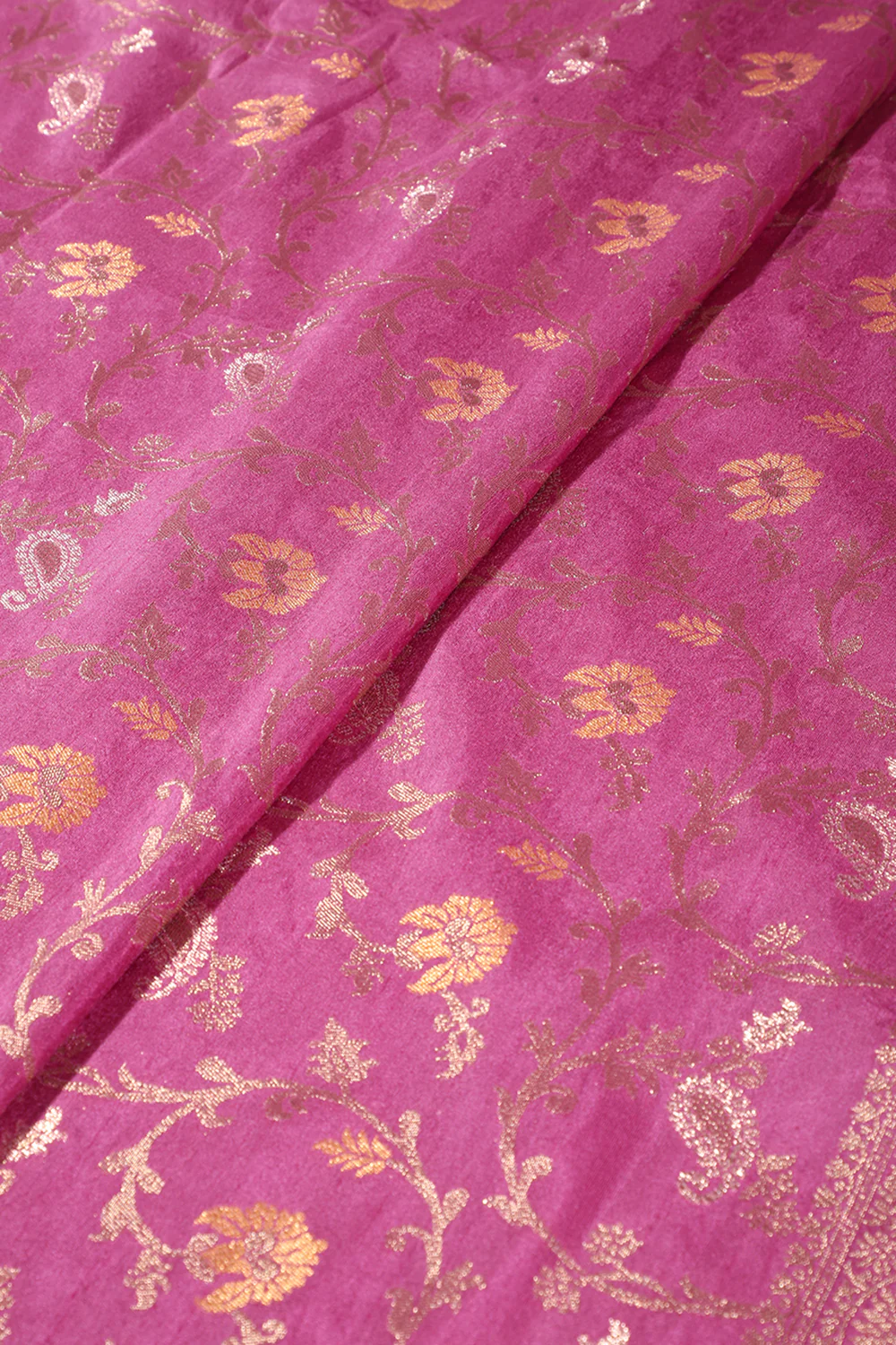 Bashful Pink Colour Zari Woven South Silk Saree - Image 3