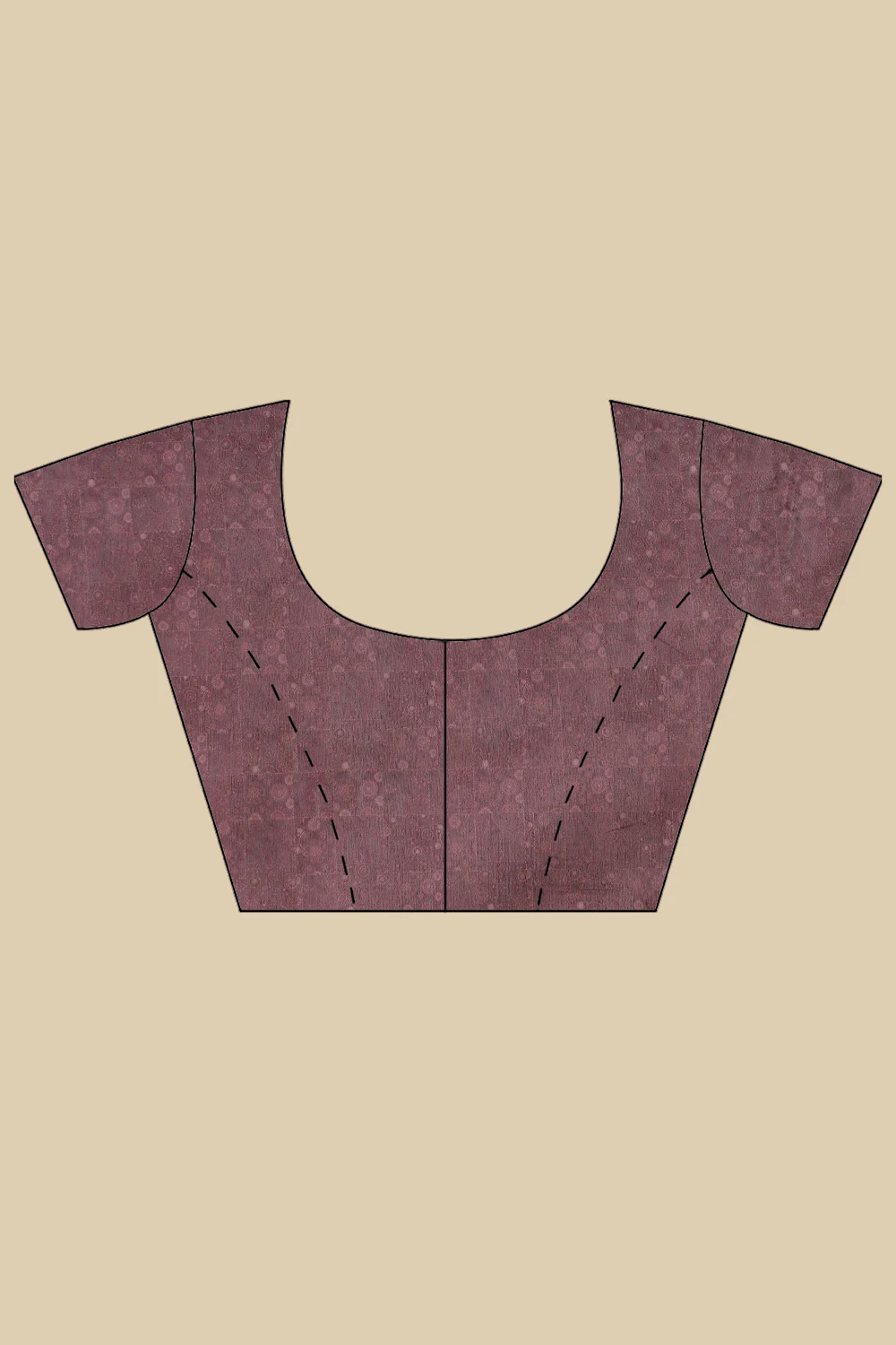 Dusky Purple Cotton Silk Printed Saree - Image 8