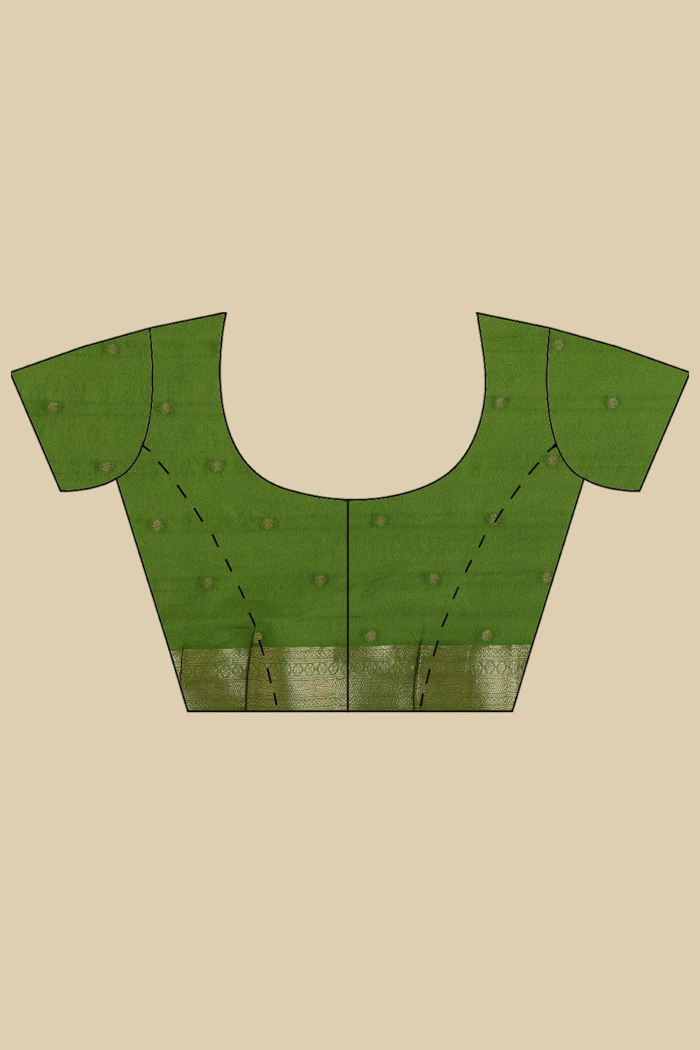Green Lightweight Banarasi Silk Weaving Saree - Image 9