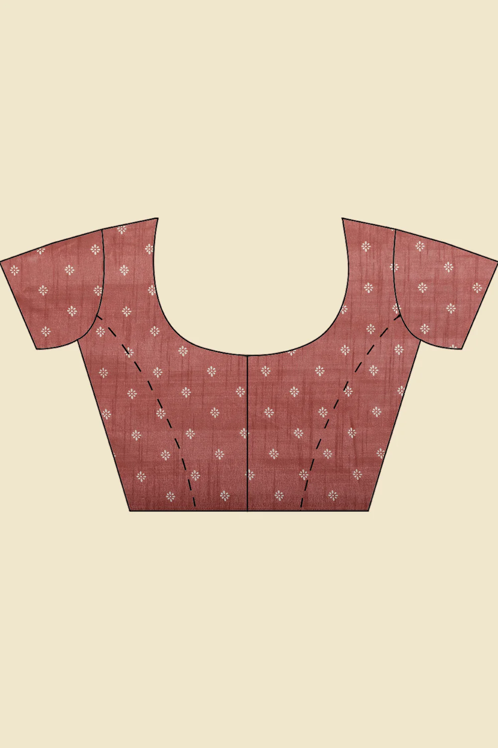 Light Maroon Cotton Silk Boota Printed And Zari Woven Saree - Image 9