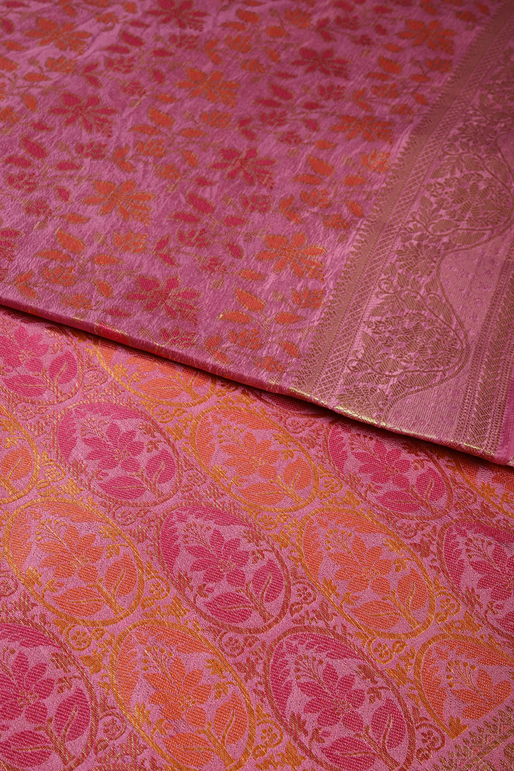 Mauve Color Tussar Woven Silk Saree - Image 11