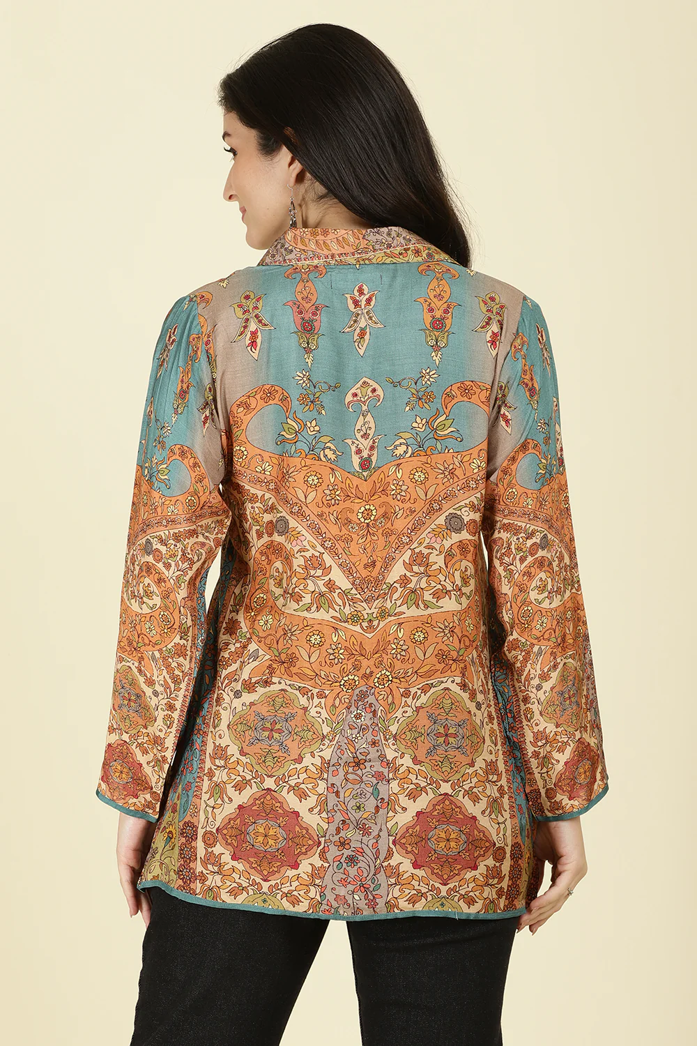 Multi-Color Muslin Printed Tunic Top - Image 5