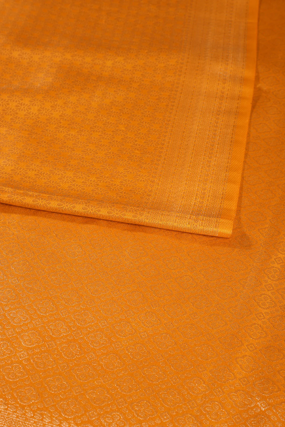 Mustard Soft Silk Zari Woven Saree - Image 3