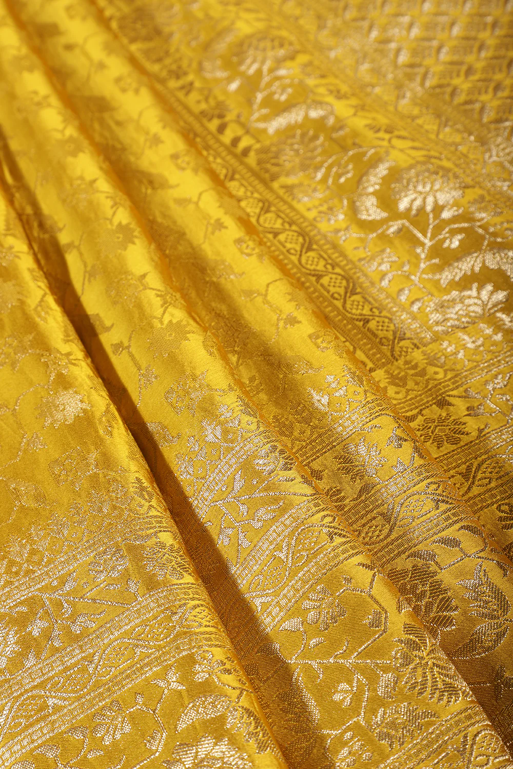 Mustard Woven South Silk Saree - Image 3