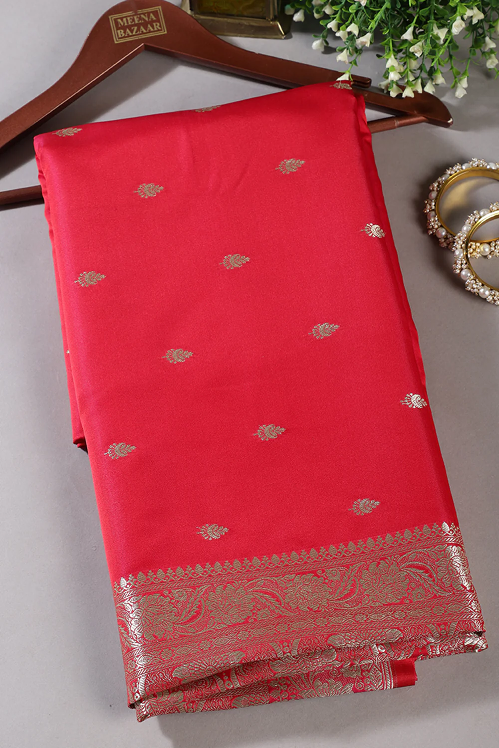 Rani Banarsi Silk Zari Woven Saree