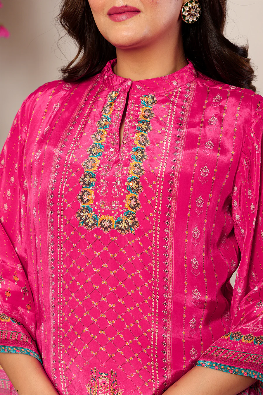 Rani Color Crepe Printed Co-Ord Dress - Image 4
