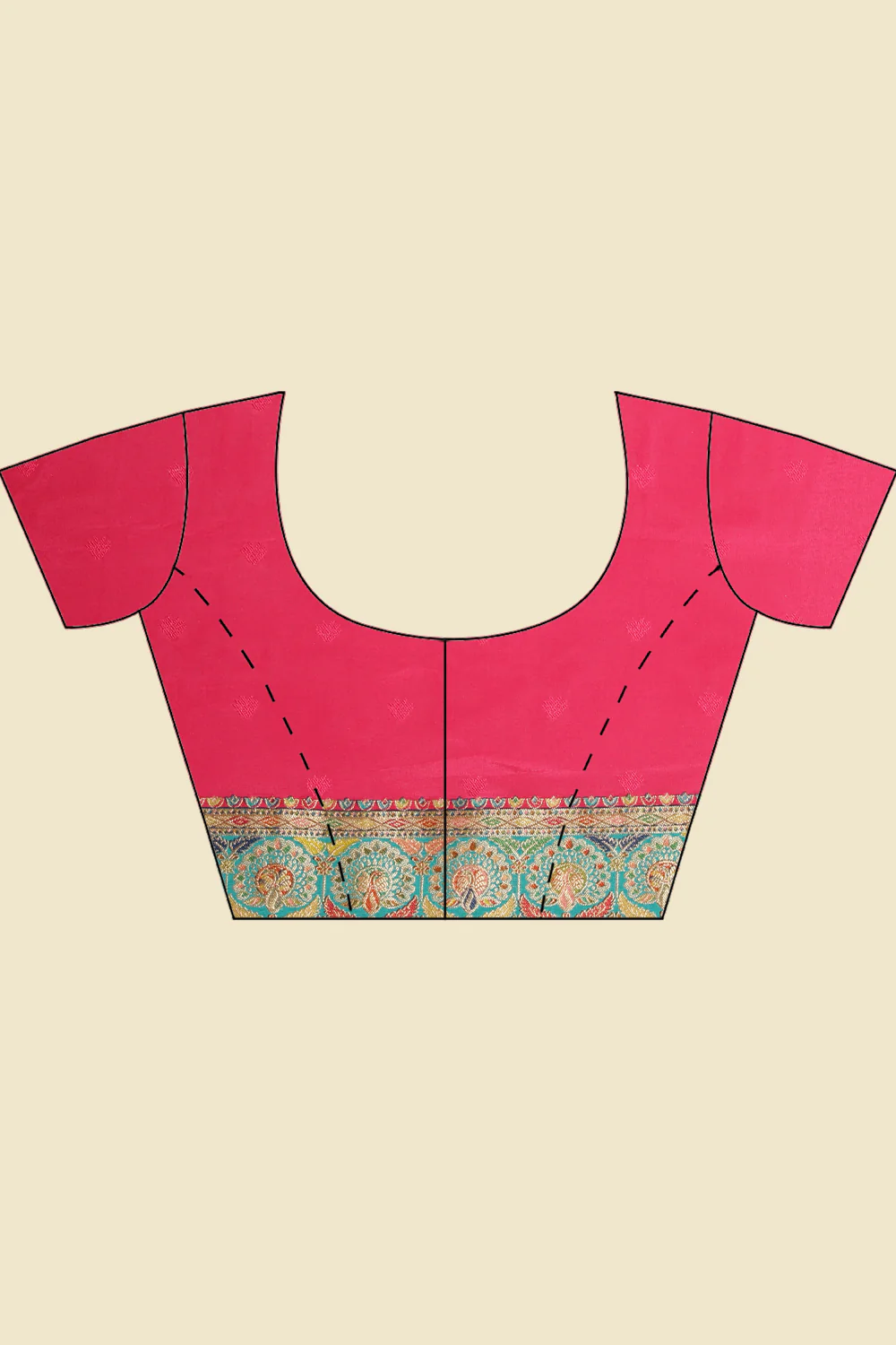 Rani Silk Madhubani Woven Saree - Image 7