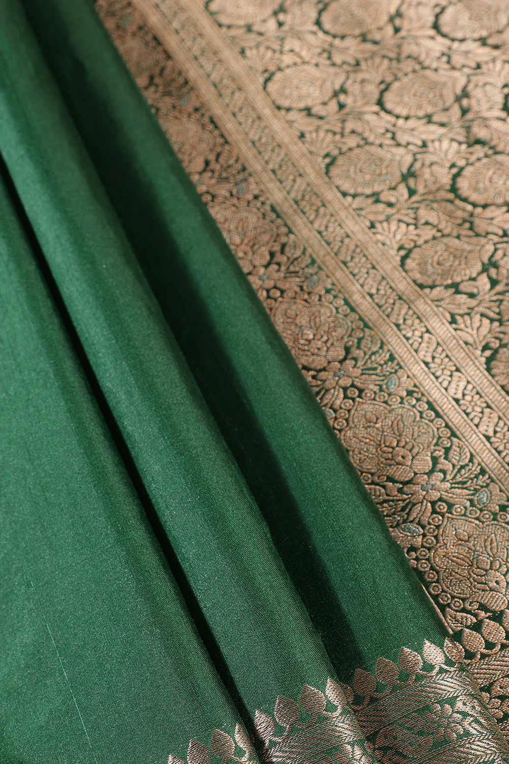 Solid Colour Silk Woven Sarees - Image 3
