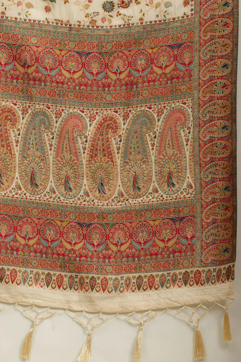 Tussar Color Silk Madhubani Woven Saree - Image 7