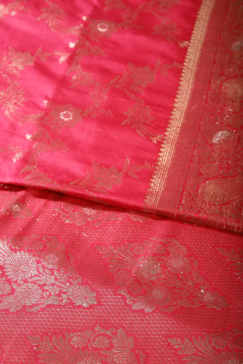 Valentine Red Colour Zari Woven South Silk Saree - Image 4